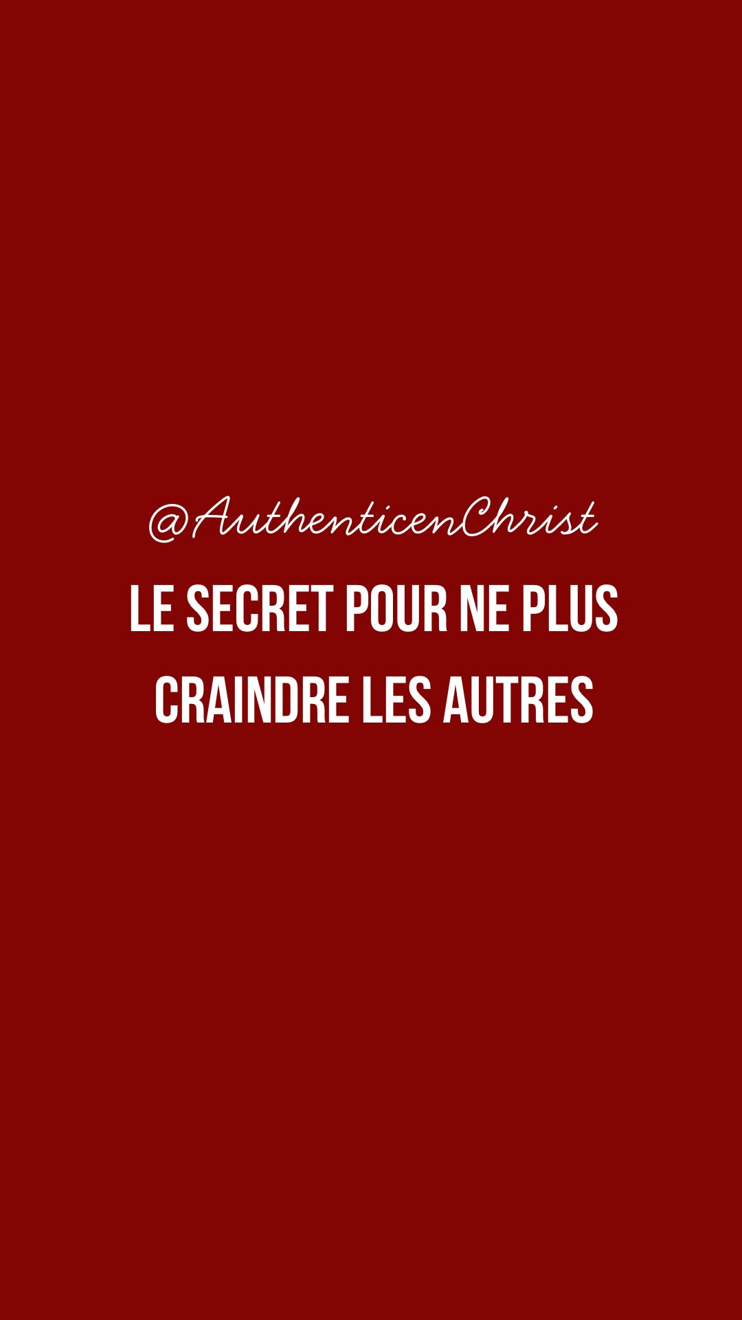 S’exposer devant Dieu sans rien cacher est ce qui aide à ne craindre personne d’autre que Lui.

#authentic #enchrist #blog